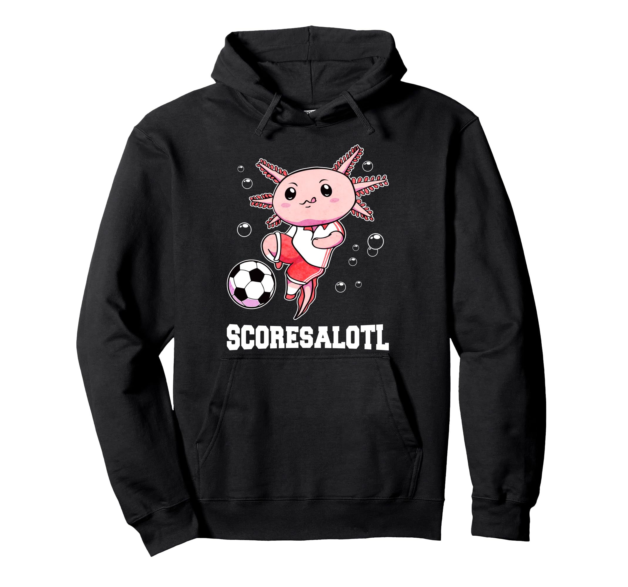 Soccer Axolotl Funny Soccer Scoresalotl Hoodie - Minimalist Print Unisex - T-Shirt, Sweatshirt, Hoodie