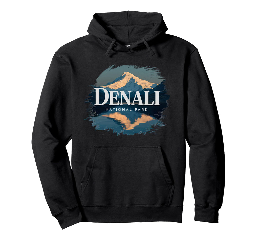Denali Est 1917 Alaska National Park Hoodie - Aesthetic Graphic for Adults - T-Shirt, Sweatshirt, Hoodie