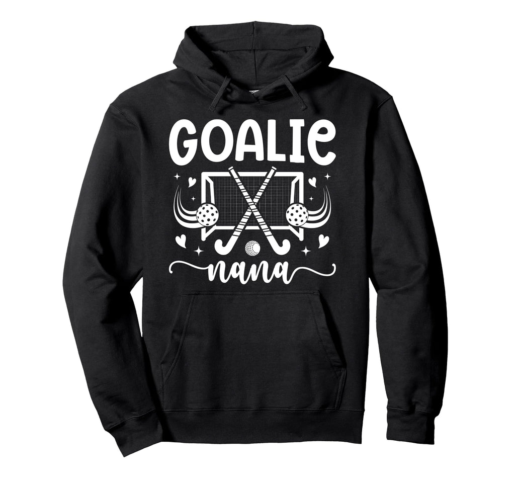 Field Hockey Goalie Nana Field Hoodie - Aesthetic Graphic for Adults - T-Shirt, Sweatshirt, Hoodie