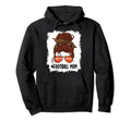 Messy Bun Football Mom Life Leopard Hoodie - Streetwear Style Men Women - T-Shirt, Sweatshirt, Hoodie