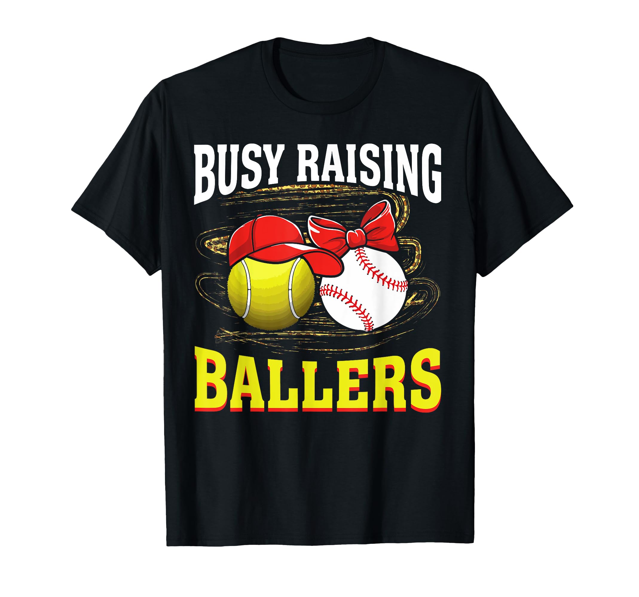 Busy Raising Ballers Tennis T-Shirt - Aesthetic Graphic for Adults - T-Shirt, Sweatshirt, Hoodie