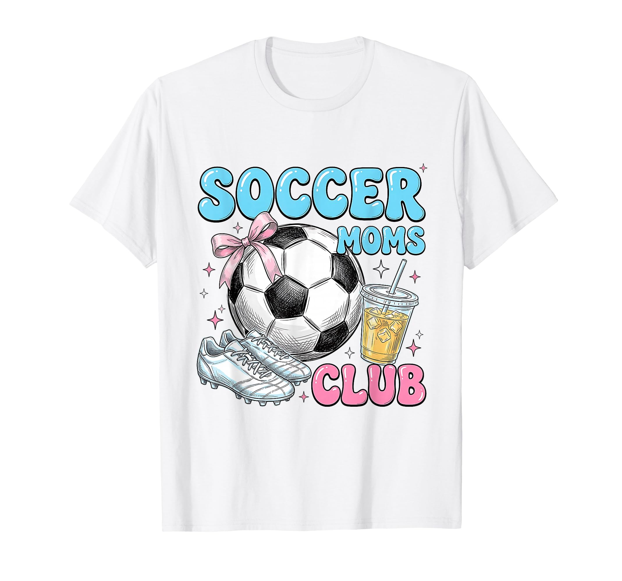 Soccer Moms Club Funny Sports Mom Game T-Shirt - Trendy Graphic for Adults - T-Shirt, Sweatshirt, Hoodie