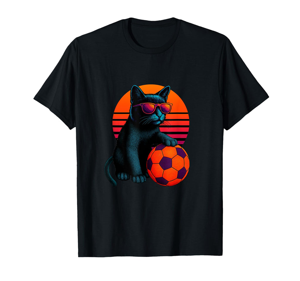 Cat Soccer Ball Soccer Player T-Shirt - Fun Novelty Design Men Women - T-Shirt, Sweatshirt, Hoodie