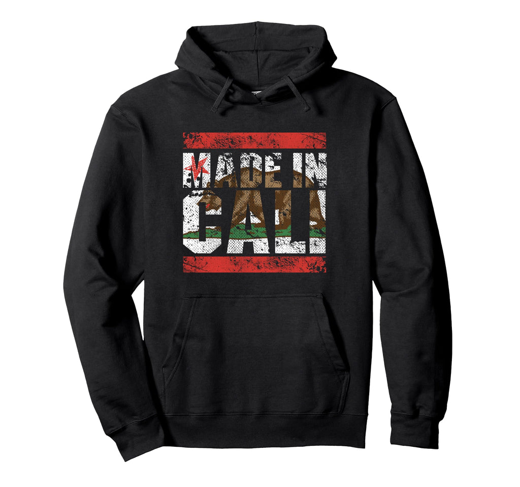 Distressed Made Cali California Flag Usa Hoodie - Trendy Graphic Men Women - T-Shirt, Sweatshirt, Hoodie