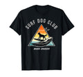 Surfing Dog Triangle Sunset Beach T-Shirt - Aesthetic Graphic for Adults - T-Shirt, Sweatshirt, Hoodie