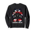 Costa Rica Rican Flag Hairbun Sweatshirt - Casual Everyday Wear for Adults - T-Shirt, Sweatshirt, Hoodie