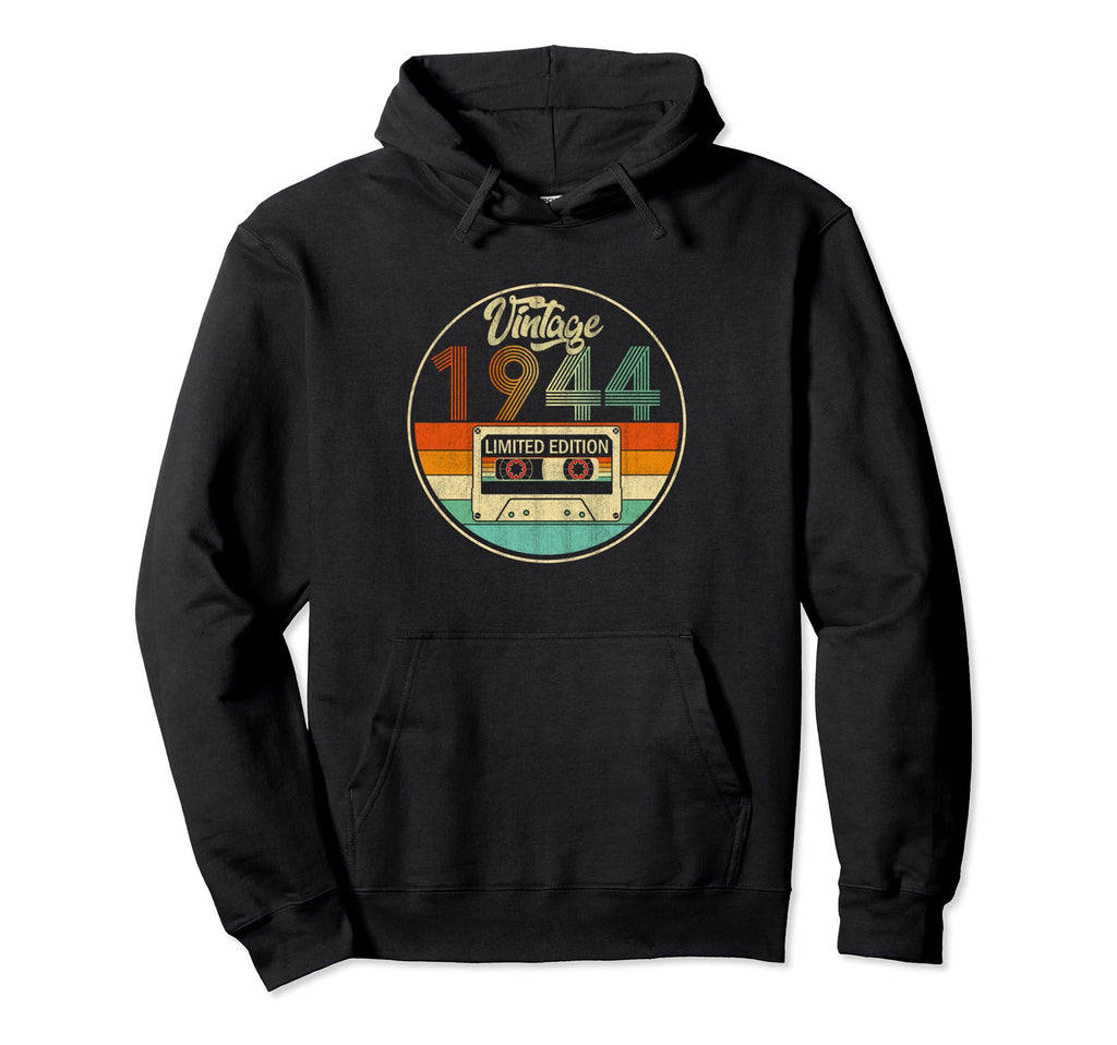 1944 Cassette Tape 80Th Birthday 80 Hoodie - Fun Novelty Design Men Women - T-Shirt, Sweatshirt, Hoodie