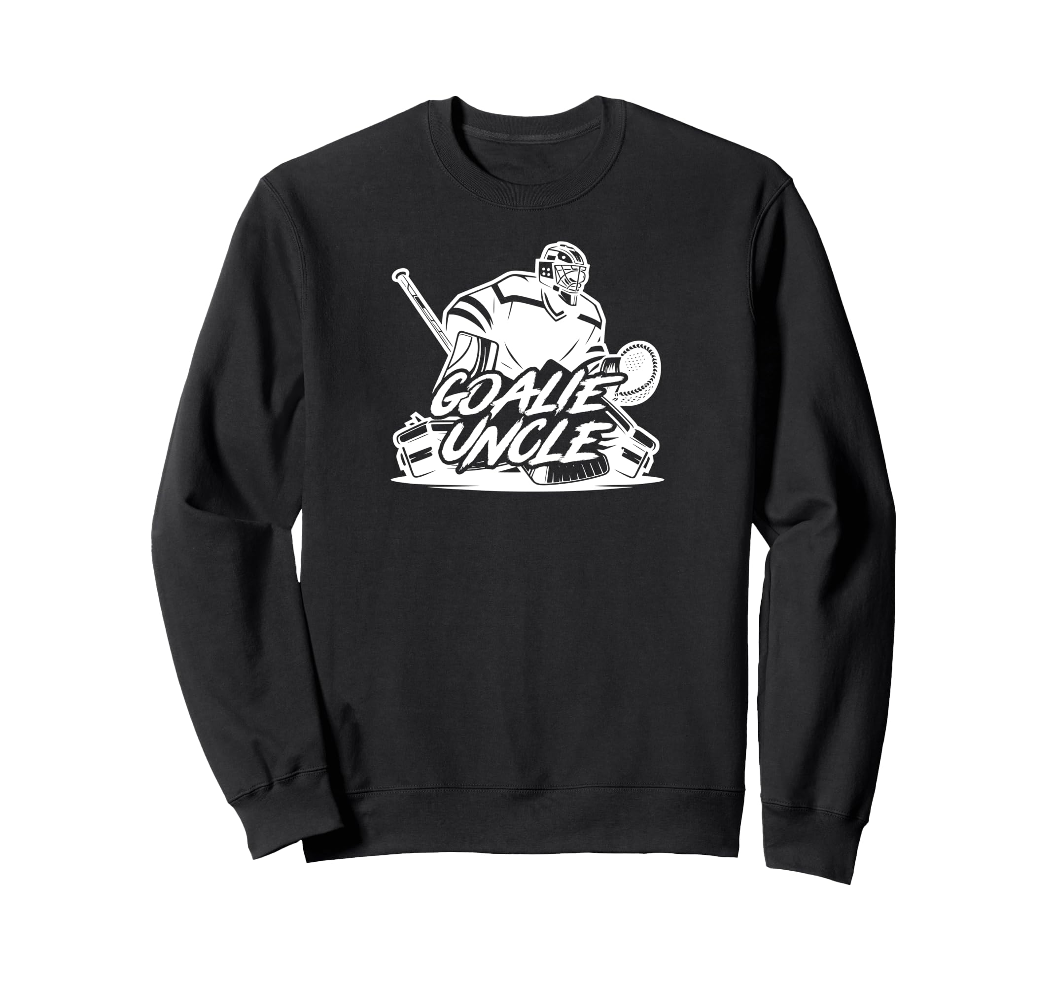 Ice Hockey Goalie Uncle Hockey Keeper Sweatshirt - Minimalist Print Unisex - T-Shirt, Sweatshirt, Hoodie