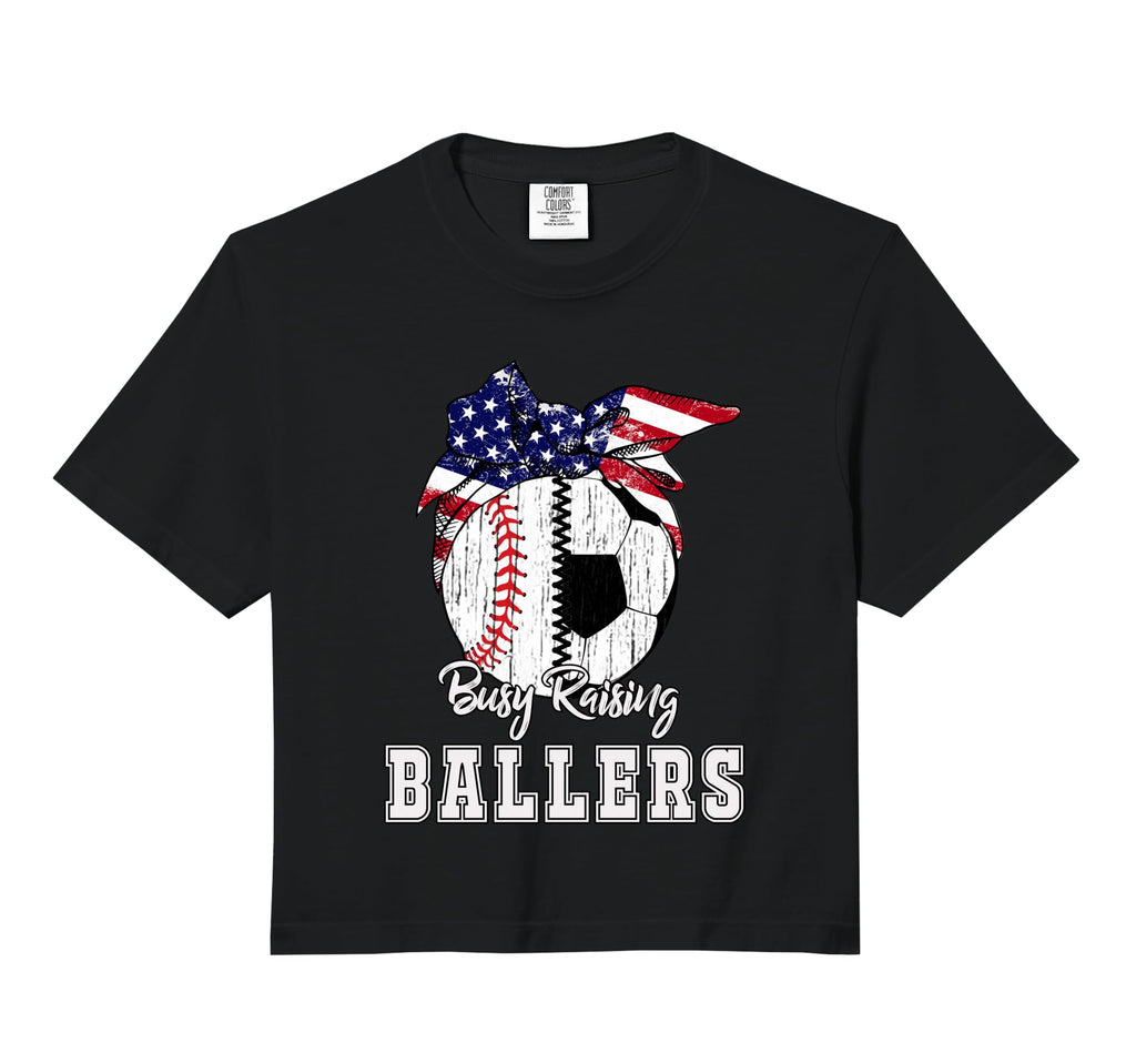Busy Raising Ballers Baseball Soccer T-Shirt - Aesthetic Graphic Men Women - T-Shirt, Sweatshirt, Hoodie