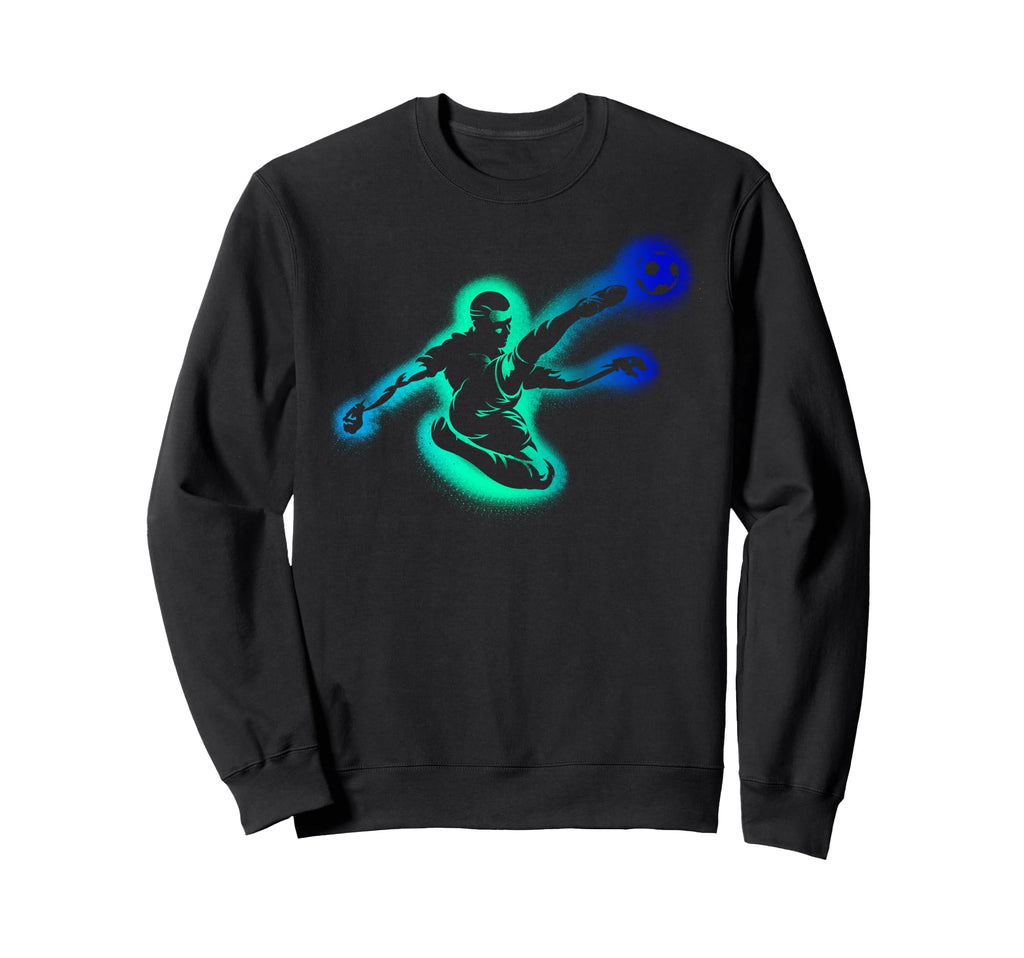 Colorful Soccer Bicycle Kick Splash Art Sweatshirt - Graphic Print Unisex - T-Shirt, Sweatshirt, Hoodie