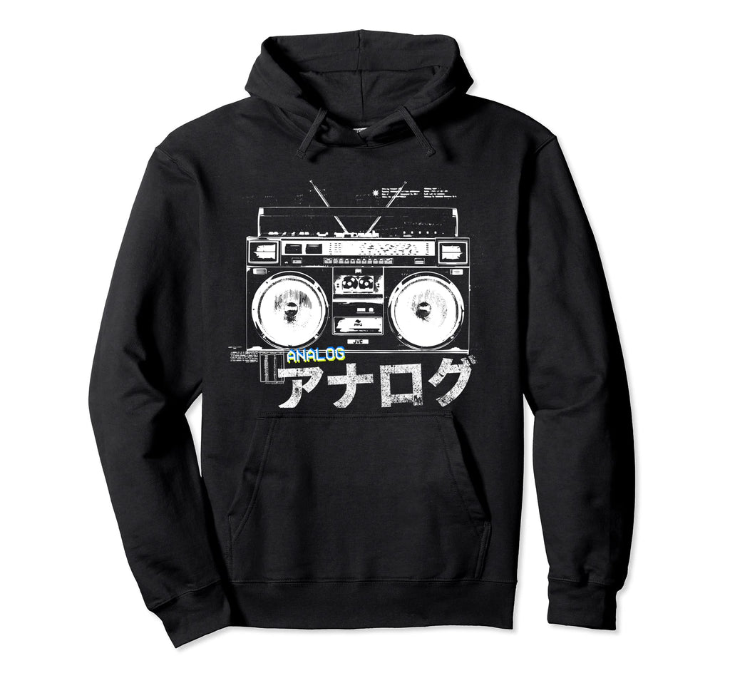 80S Japanese Vaporwave Hip Hop Rap Analog Hoodie - Minimalist Print Unisex - T-Shirt, Sweatshirt, Hoodie