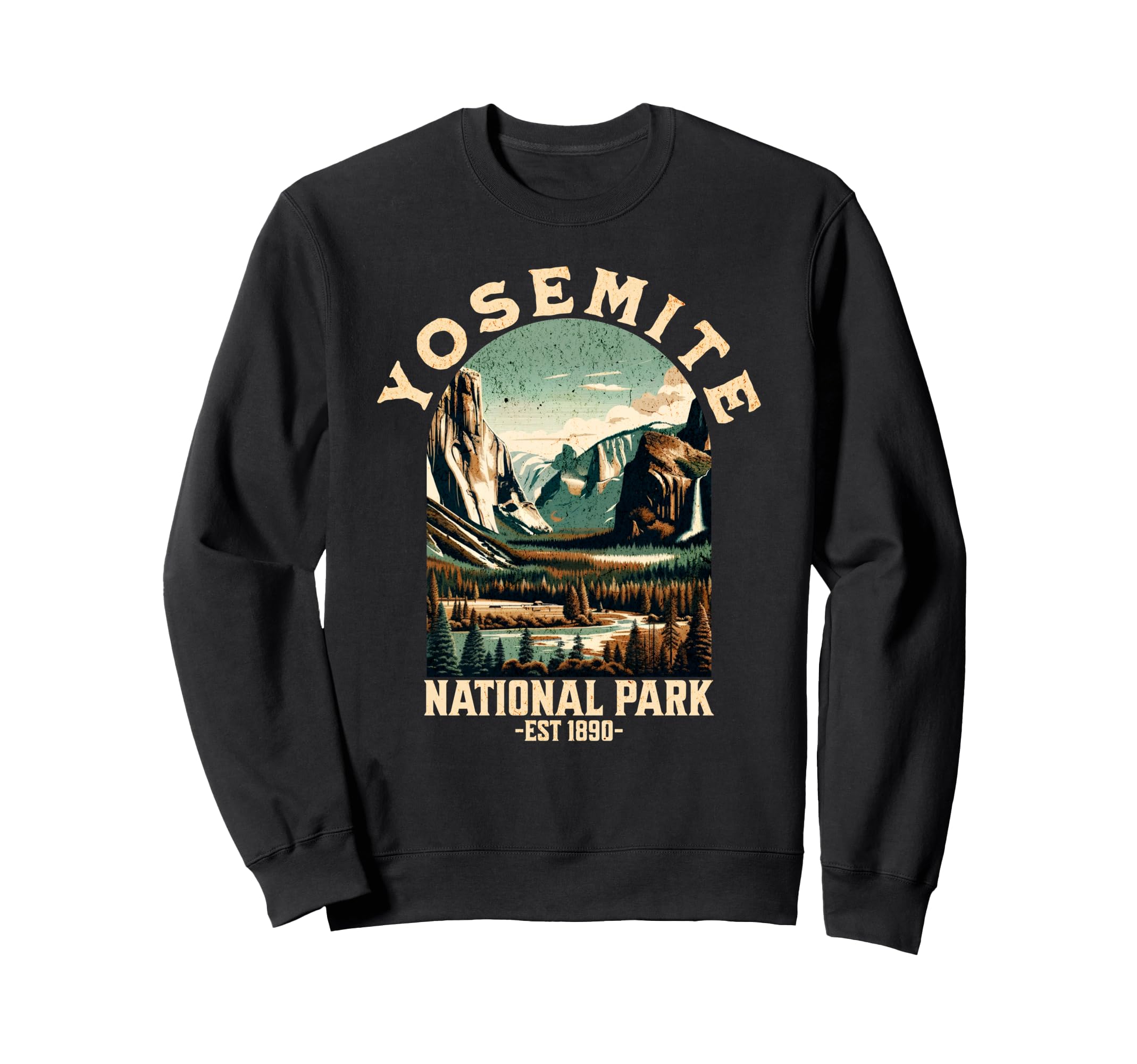 Yosemite National Park Usa Hiking Sweatshirt - Unique Graphic Unisex - T-Shirt, Sweatshirt, Hoodie
