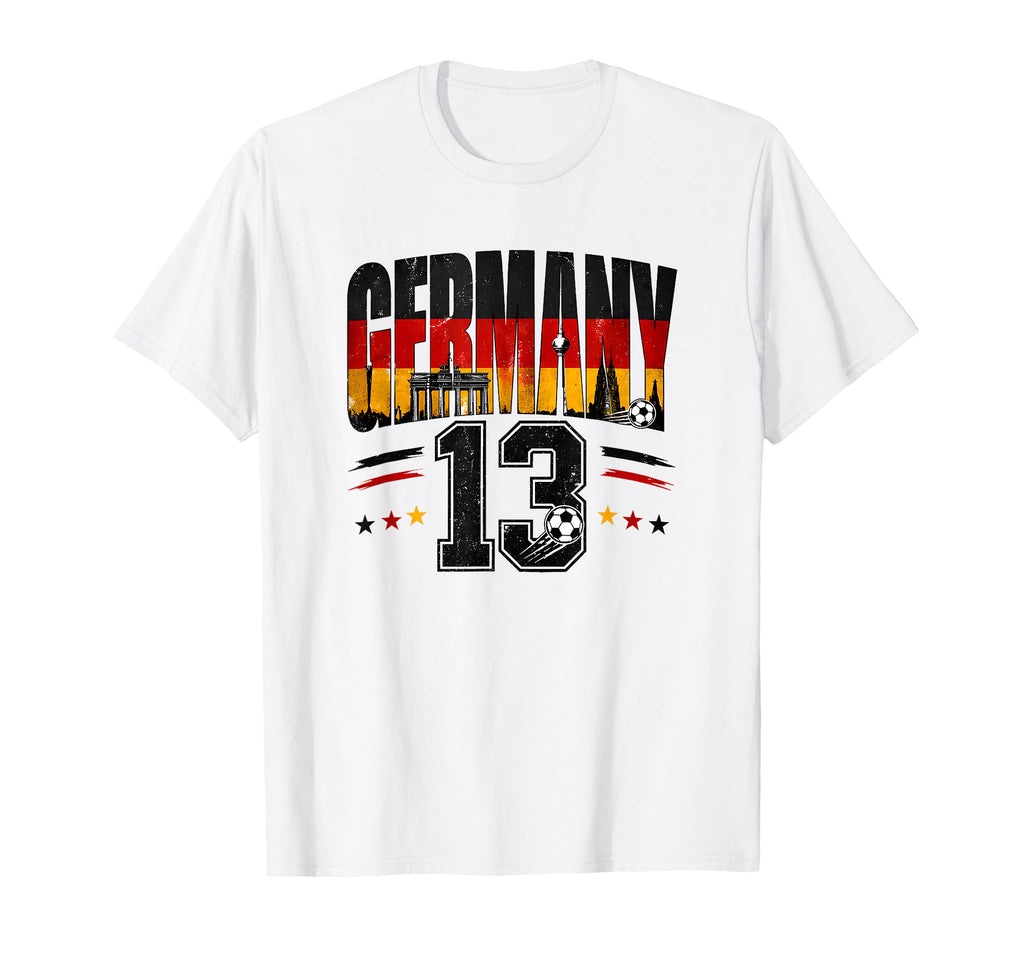 Germany Football 13 Soccer Lovers T-Shirt - Trendy Graphic for Adults - T-Shirt, Sweatshirt, Hoodie