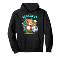 Kickin It Soccer Player Capybara Hoodie - Fun Novelty Design Men Women - T-Shirt, Sweatshirt, Hoodie