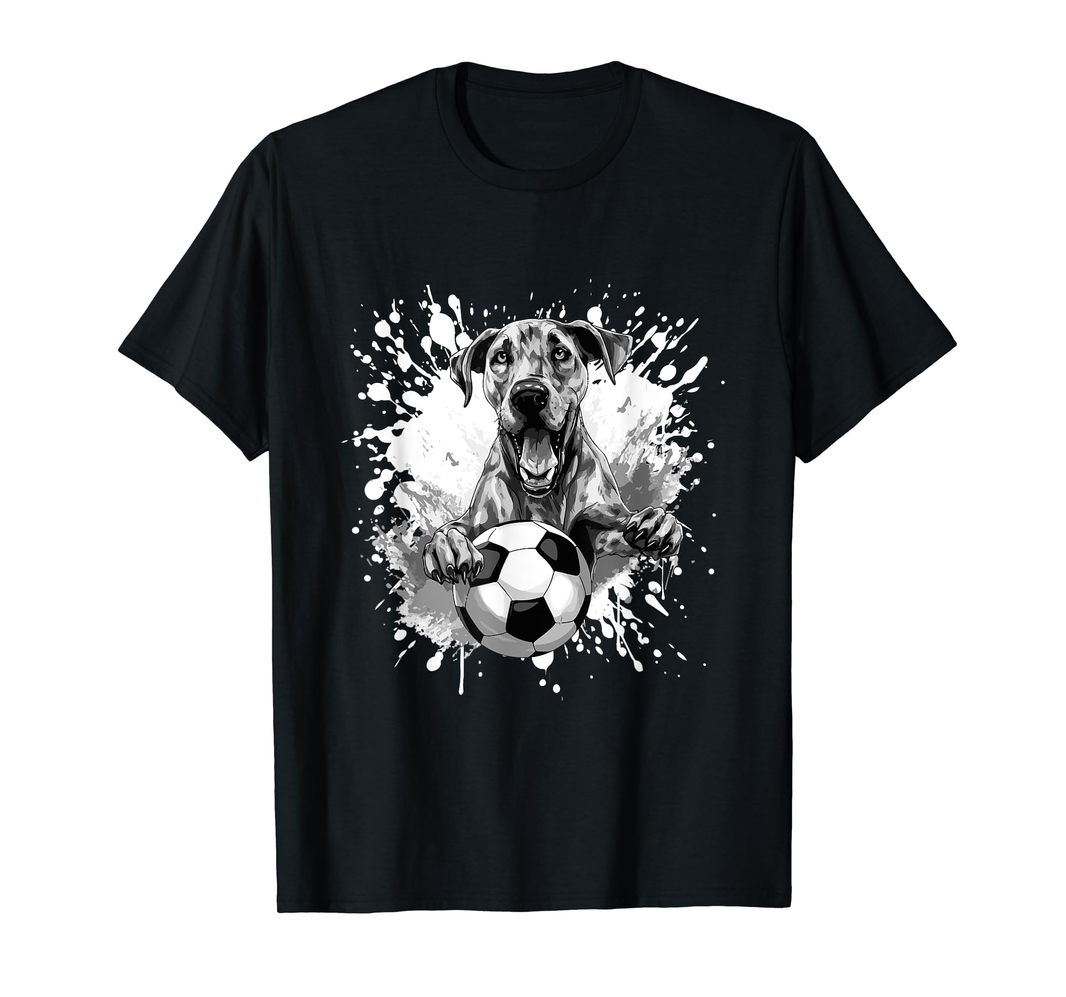 Great Dane Dog Playing Soccer Team Sports T-Shirt - Trendy Graphic Unisex - T-Shirt, Sweatshirt, Hoodie