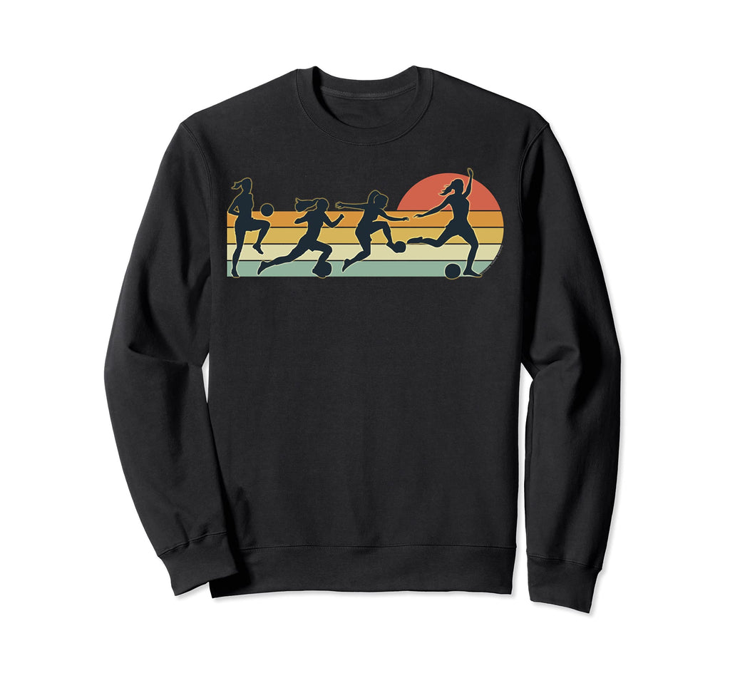 Womens Soccer Players Sunset Soccer Sweatshirt - Unique Graphic Unisex - T-Shirt, Sweatshirt, Hoodie