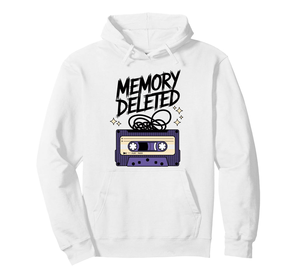Memory Deleted Funny Cassette Tape Hoodie - Unique Graphic Men Women - T-Shirt, Sweatshirt, Hoodie