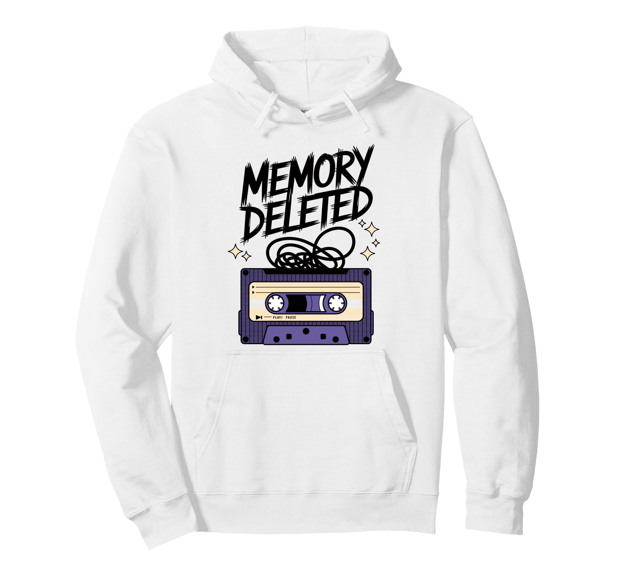 Memory Deleted Funny Cassette Tape Hoodie - Unique Graphic Men Women - T-Shirt, Sweatshirt, Hoodie