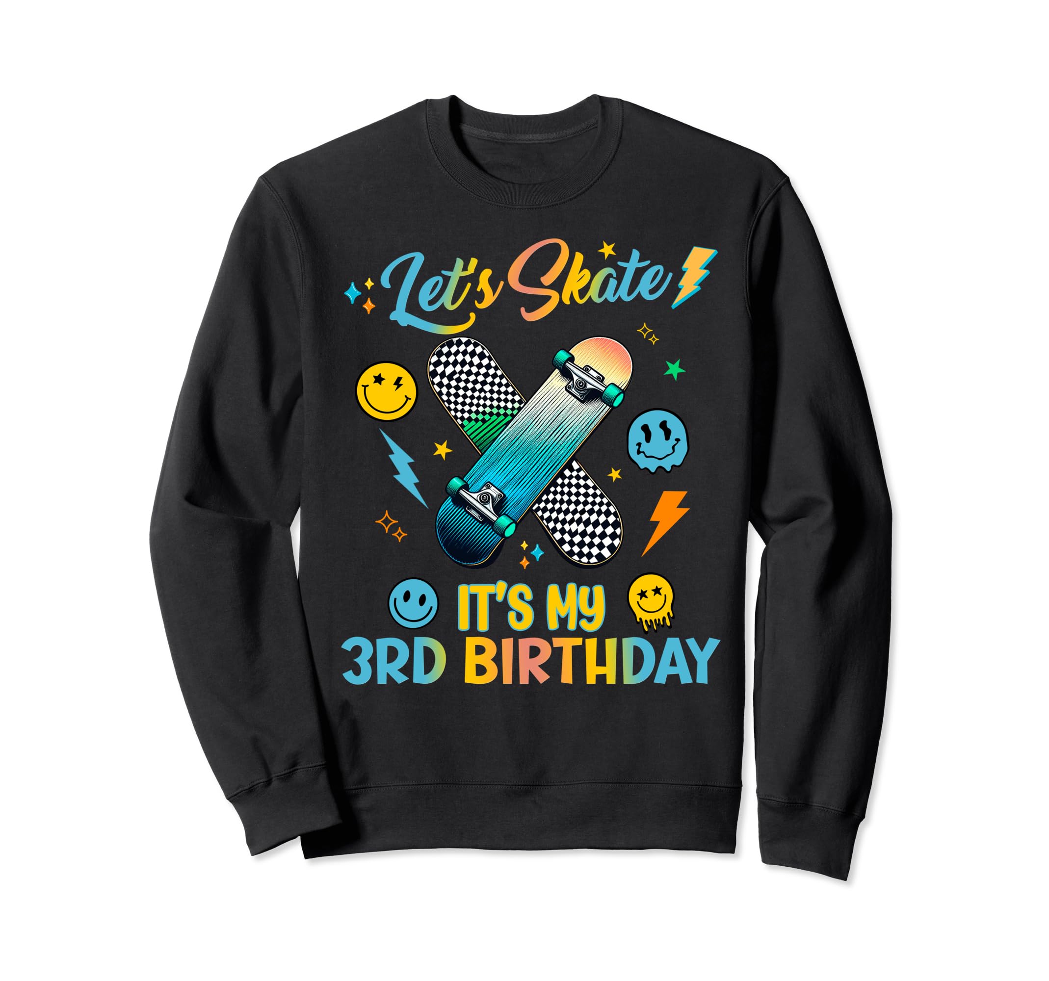 Skateboard Birthday Roller Skates T-Shirt - Aesthetic Graphic for Adults - T-Shirt, Sweatshirt, Hoodie