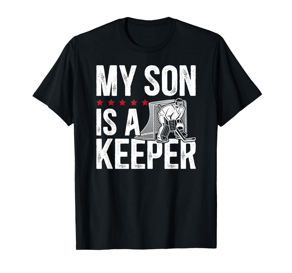 Ice Hockey Keeper Dad Hockey Goalie T-Shirt - Trendy Graphic for Adults - T-Shirt, Sweatshirt, Hoodie