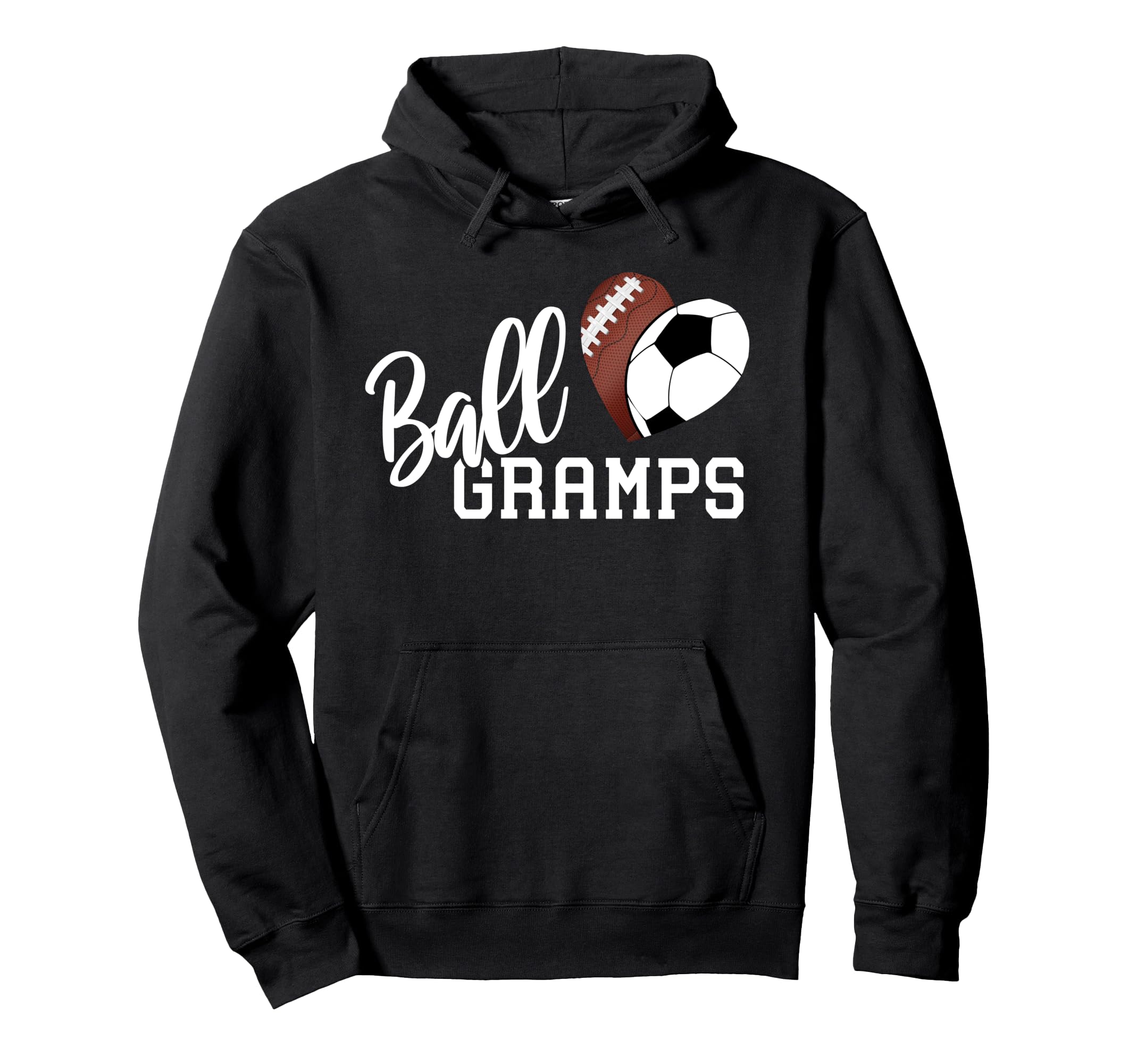 Ball Gramps Heart Funny Football Hoodie - Aesthetic Graphic for Adults - T-Shirt, Sweatshirt, Hoodie