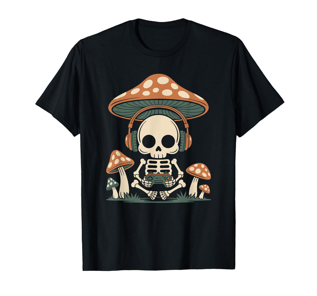 Gamer Skeleton Sitting Under Beautiful T-Shirt - Fun Novelty Design Unisex - T-Shirt, Sweatshirt, Hoodie