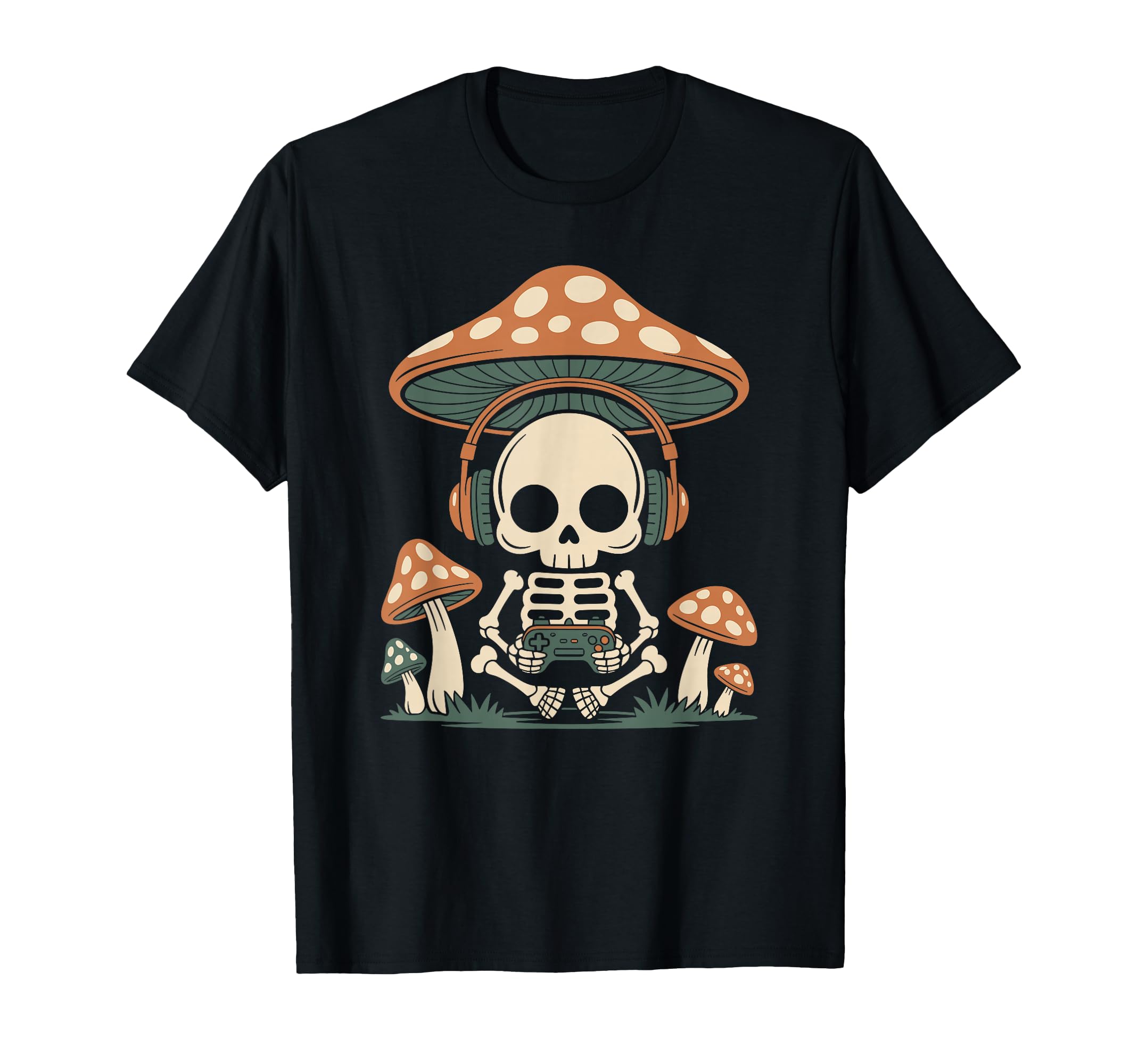 Gamer Skeleton Sitting Under Beautiful T-Shirt - Fun Novelty Design Unisex - T-Shirt, Sweatshirt, Hoodie