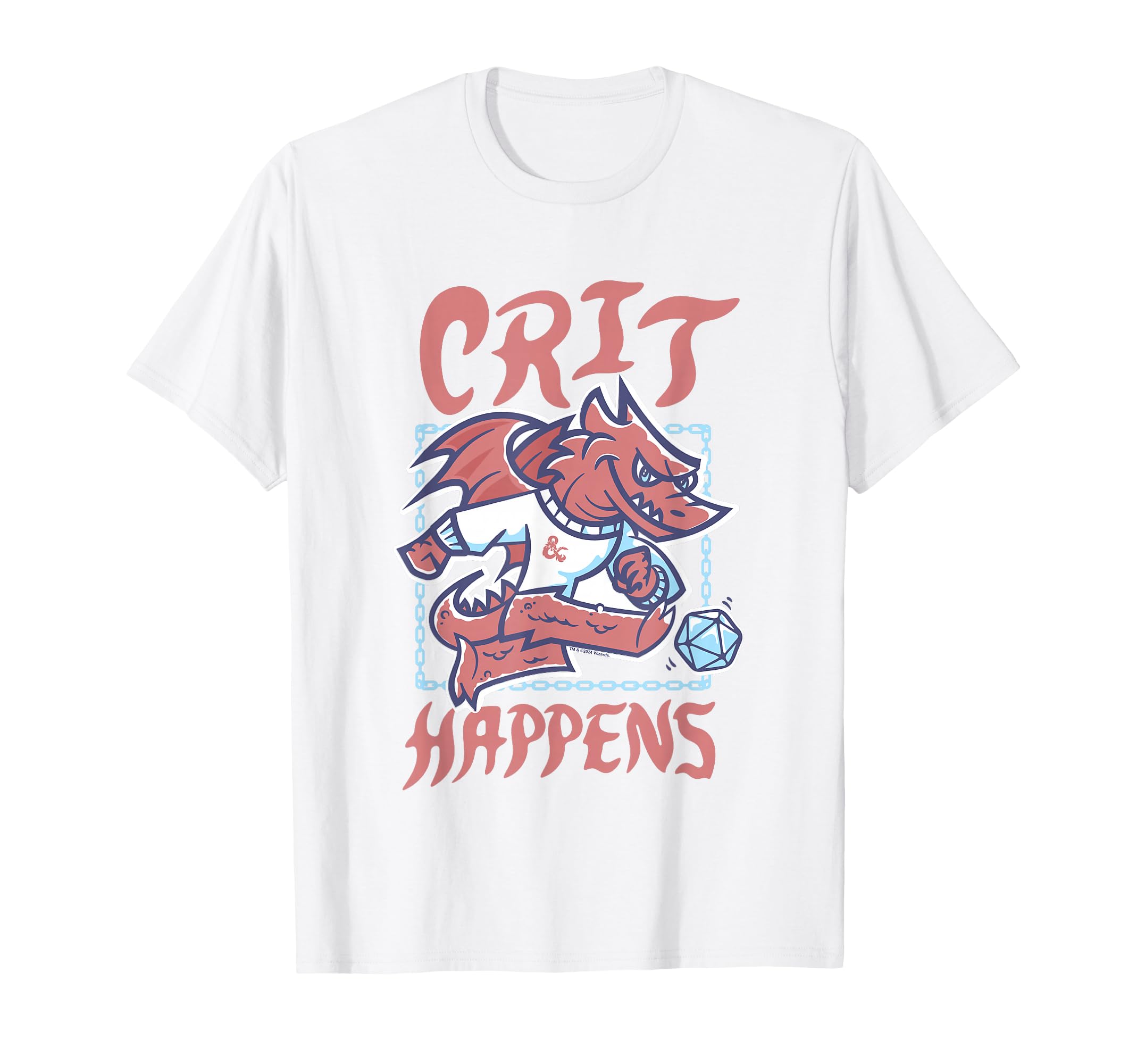 Dungeons Dragons Crit Happens Red T-Shirt - Fun Novelty Design Men Women - T-Shirt, Sweatshirt, Hoodie