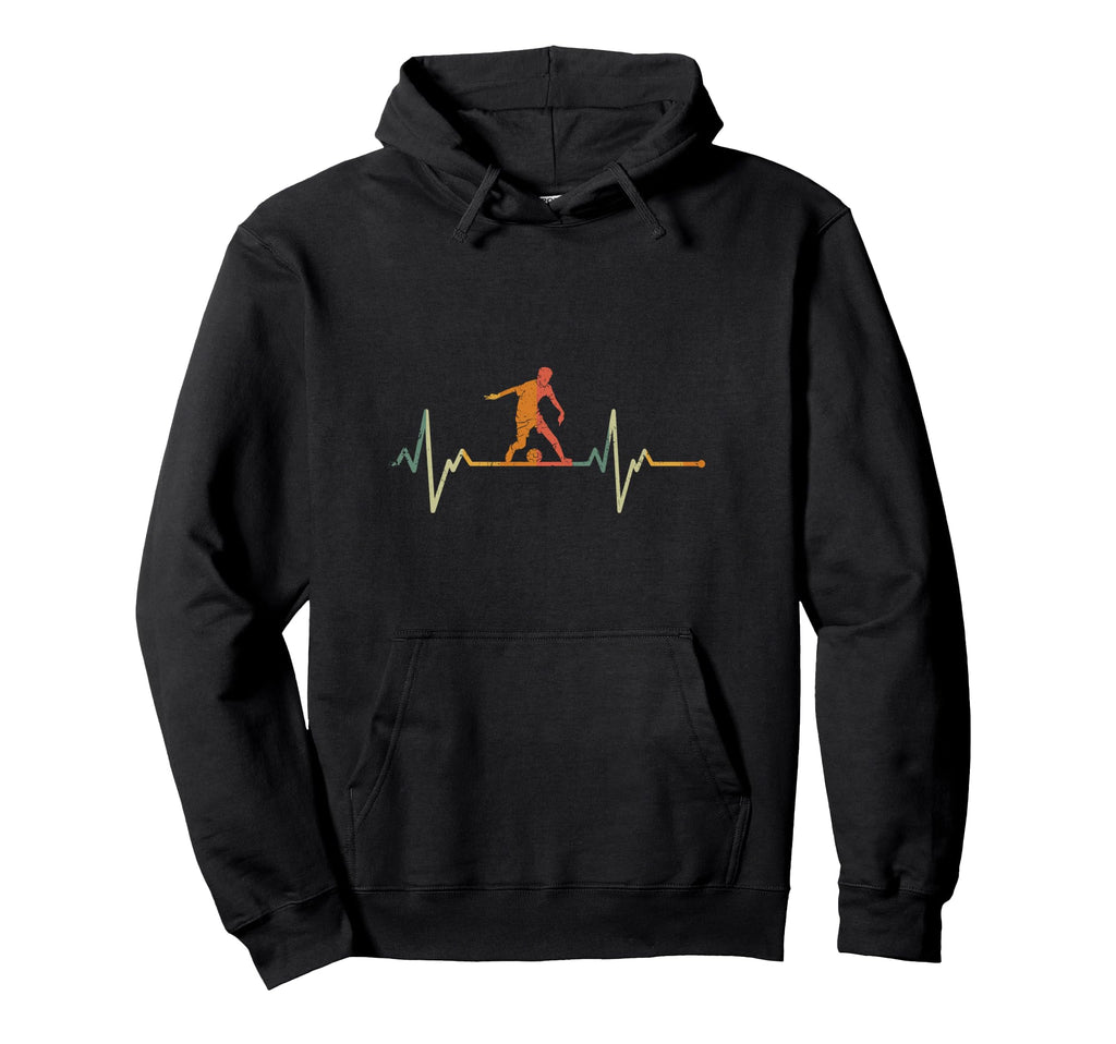 Soccer Player Gift Heartbeat Football Hoodie - Minimalist Print Men Women - T-Shirt, Sweatshirt, Hoodie