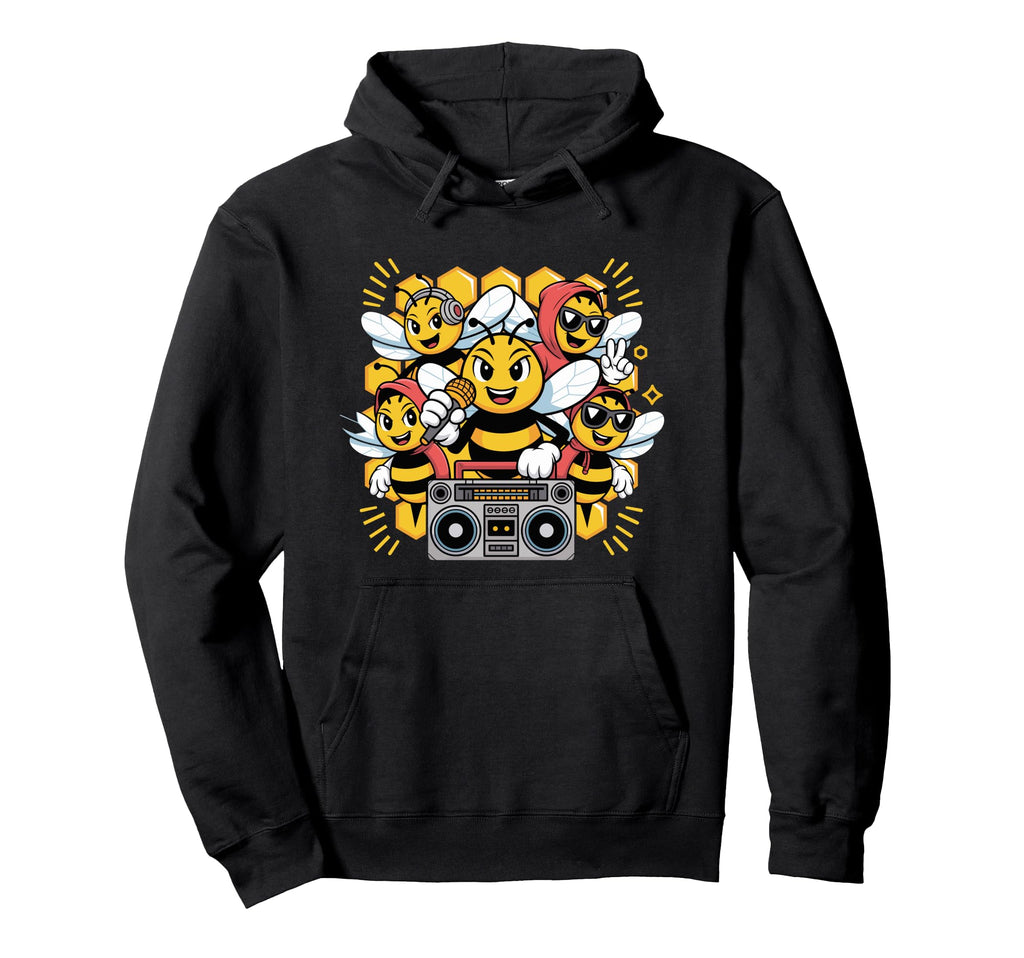 Bees Hip Hop Dance Crew Old School Hoodie - Aesthetic Graphic for Adults - T-Shirt, Sweatshirt, Hoodie