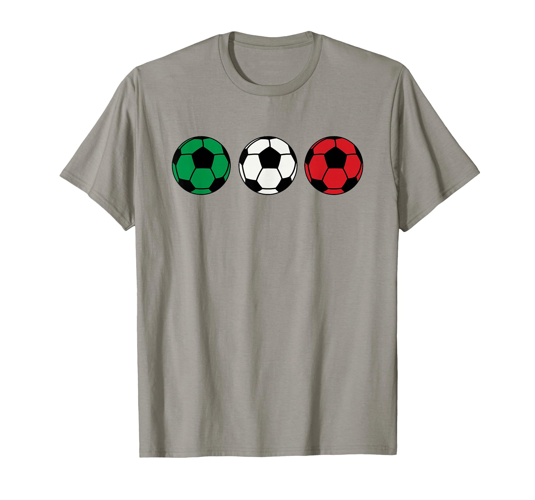Italy Flag Tricolor Soccer Balls T-Shirt - Graphic Print Unisex - T-Shirt, Sweatshirt, Hoodie