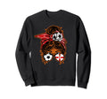 Messy Bun Brown Skin Soccer Sweatshirt - Custom Art Print for Adults - T-Shirt, Sweatshirt, Hoodie
