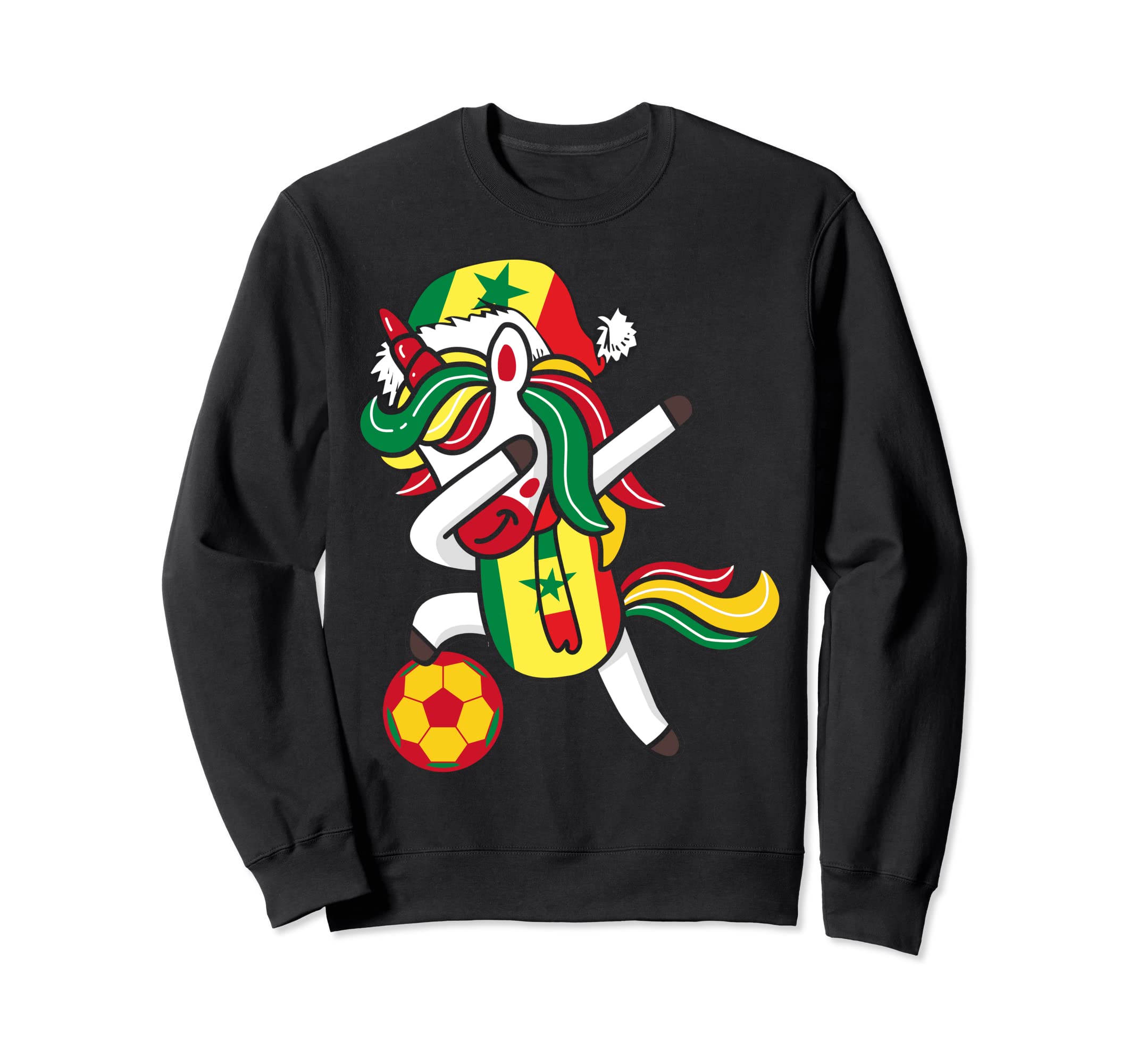 Soccer Dabbing Unicorn Hat Sweatshirt - Casual Everyday Wear for Adults - T-Shirt, Sweatshirt, Hoodie