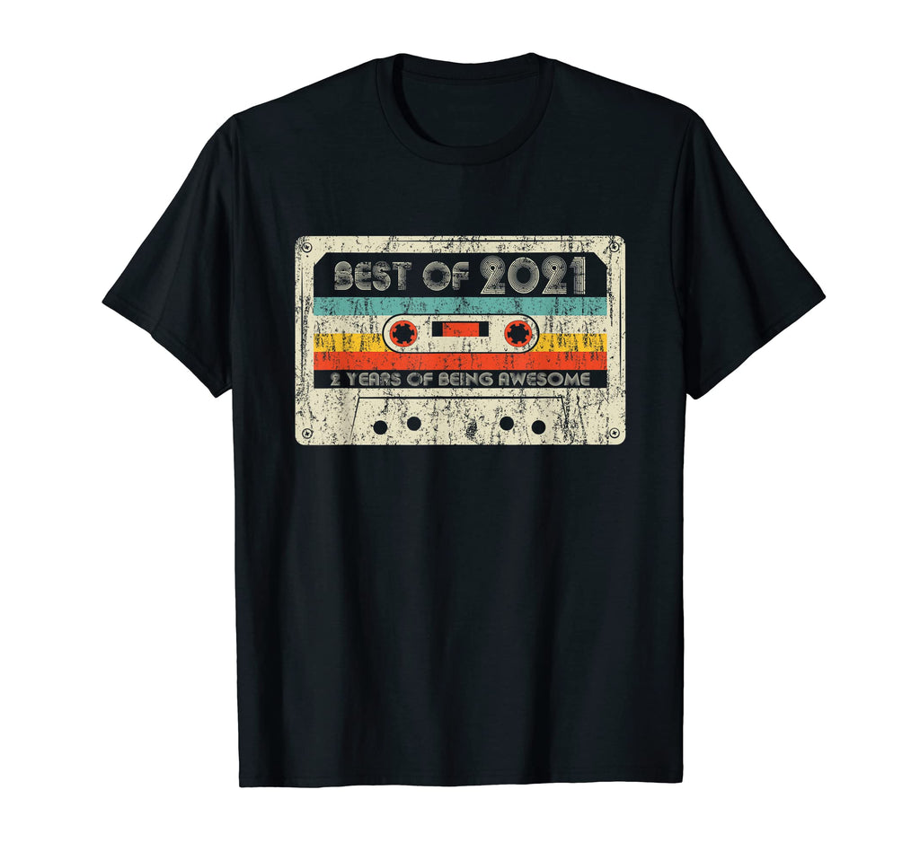 Best 2021 2Nd Birthday Cassette Tape 2 T-Shirt - Aesthetic Graphic Unisex - T-Shirt, Sweatshirt, Hoodie
