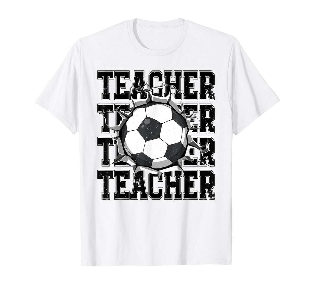 Soccer Teacher Cracked Wall Family T-Shirt - Novelty Apparel Men Women - T-Shirt, Sweatshirt, Hoodie