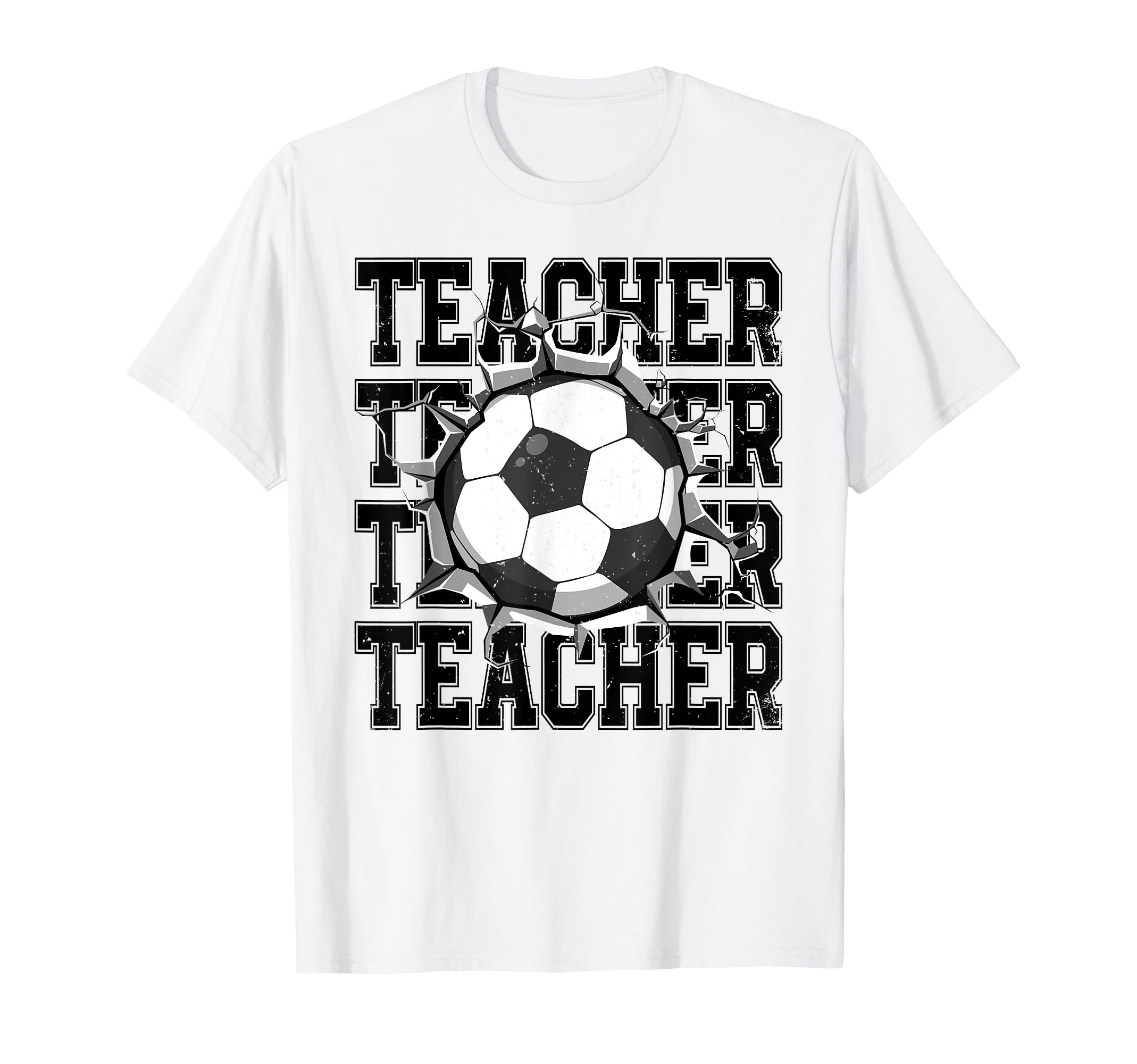 Soccer Teacher Cracked Wall Family T-Shirt - Novelty Apparel Men Women - T-Shirt, Sweatshirt, Hoodie