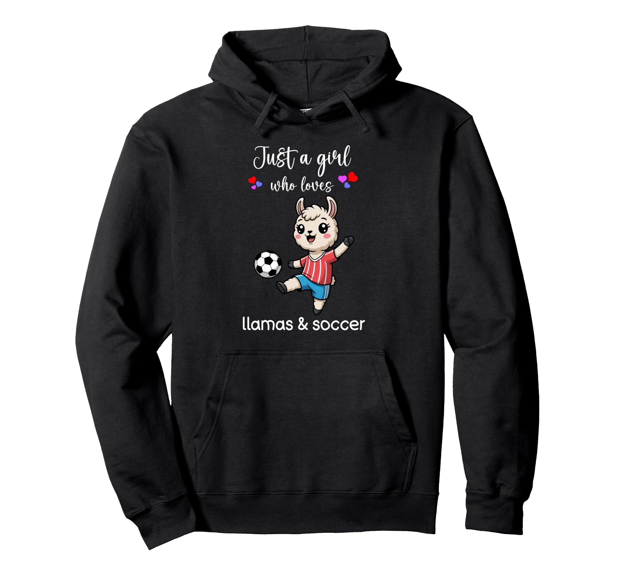 Llama Soccer Llama Soccer Hoodie - Trendy Graphic Unisex - T-Shirt, Sweatshirt, Hoodie