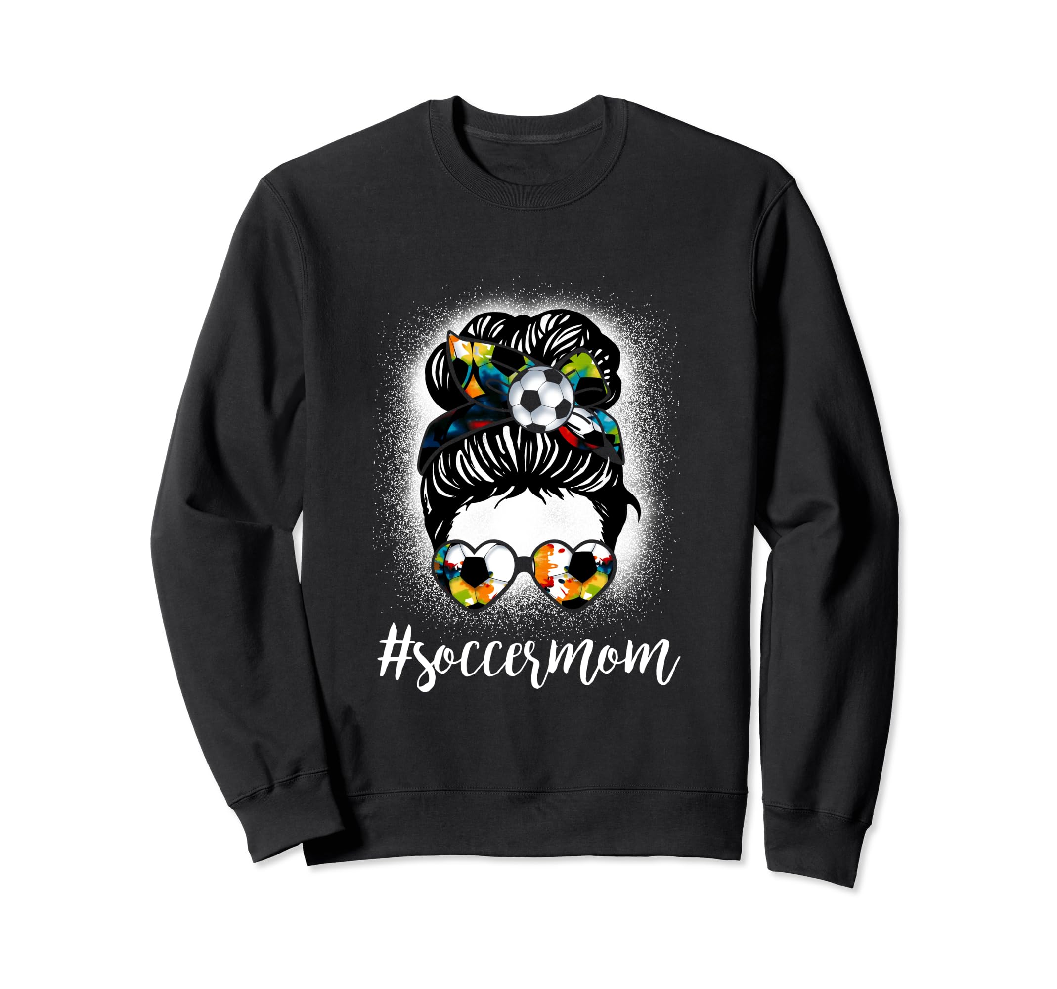 Soccer Mom Messy Bun Soccer Lover Sweatshirt - Minimalist Print for Adults - T-Shirt, Sweatshirt, Hoodie
