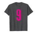Number 9 Nine Distressed Sport Team T-Shirt - Aesthetic Graphic for Adults - T-Shirt, Sweatshirt, Hoodie