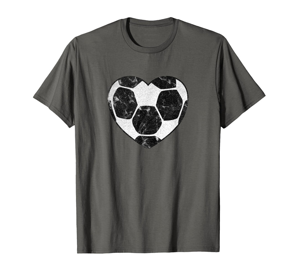 Soccer Ball Heart Mom Fan Parent Simple T-Shirt - Novelty Apparel Men Women - T-Shirt, Sweatshirt, Hoodie