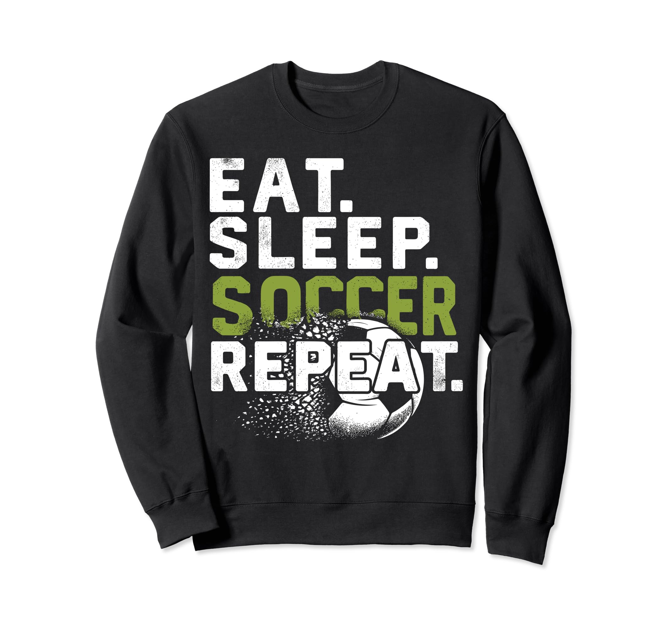 Funny Soccer Eat Sleep Soccer Sweatshirt - Minimalist Print for Adults - T-Shirt, Sweatshirt, Hoodie