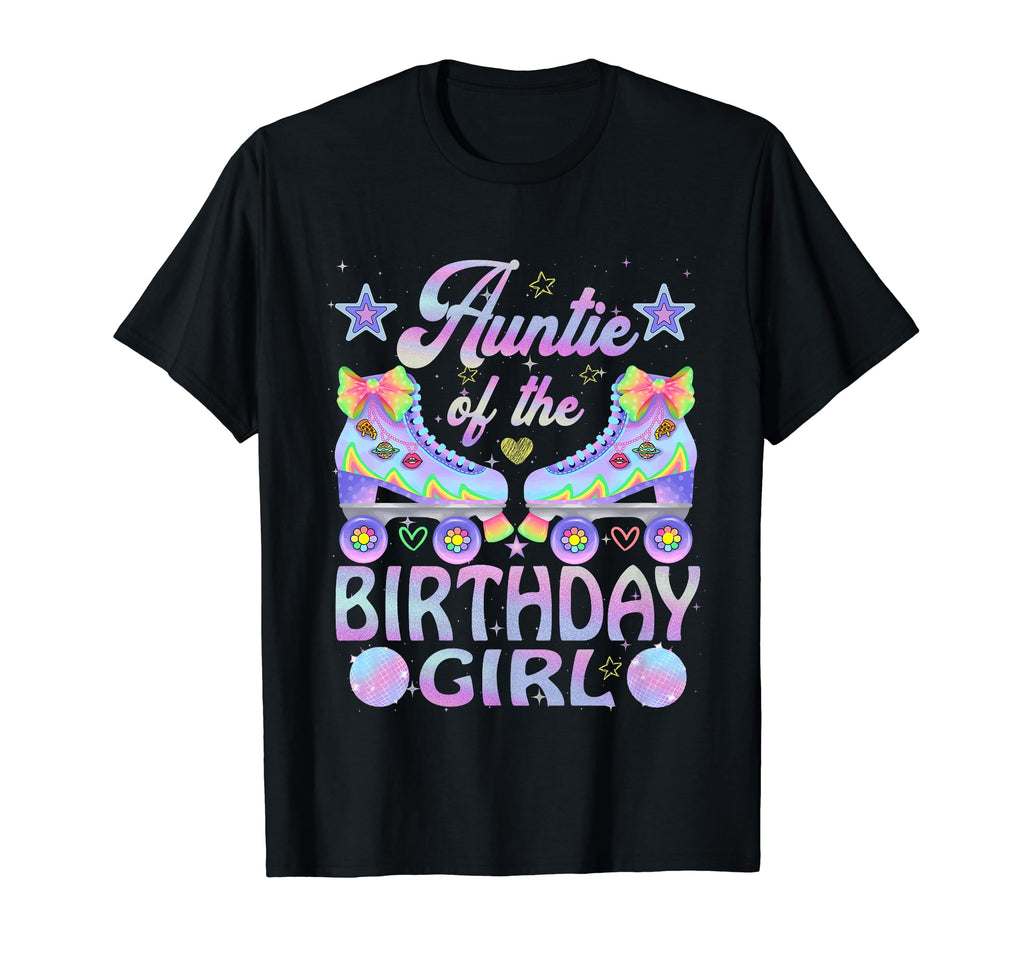 Auntie Birthday Rolling Skate Family T-Shirt - Custom Art Print Men Women - T-Shirt, Sweatshirt, Hoodie