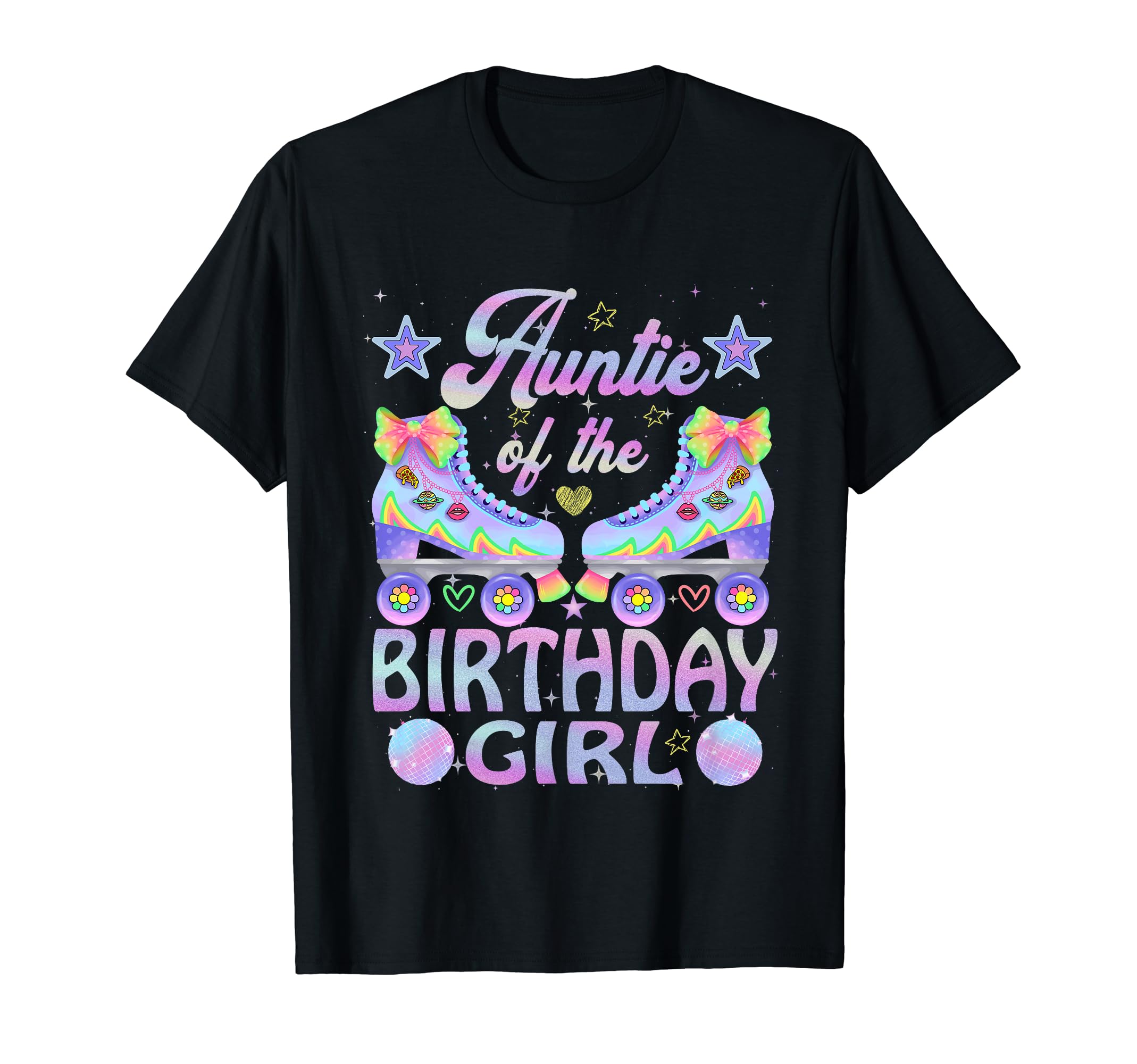 Auntie Birthday Rolling Skate Family T-Shirt - Custom Art Print Men Women - T-Shirt, Sweatshirt, Hoodie