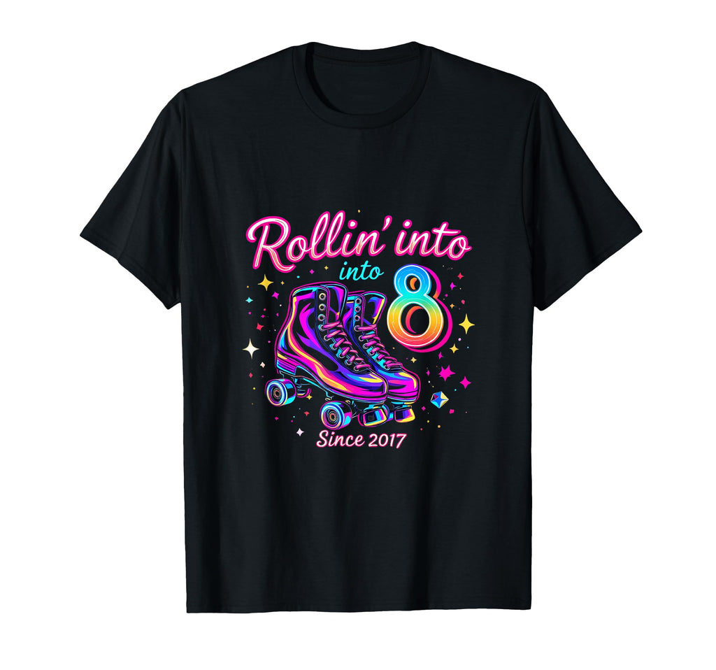 Colorful Roller Skates Awesome Since T-Shirt - Custom Art Print Men Women - T-Shirt, Sweatshirt, Hoodie