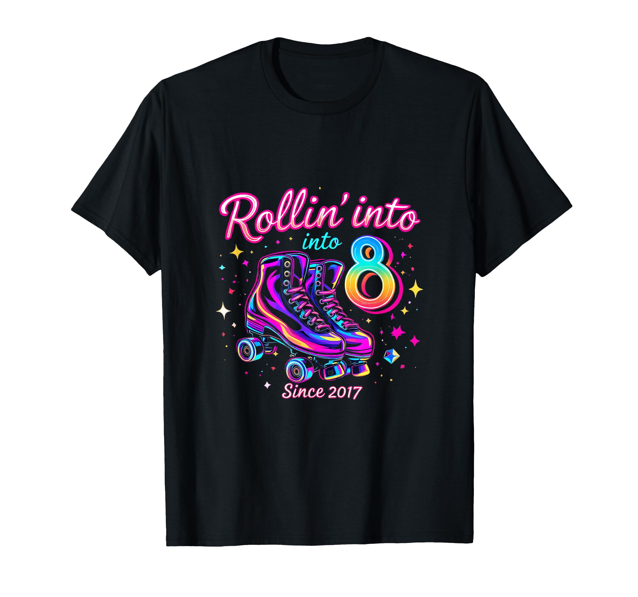 Colorful Roller Skates Awesome Since T-Shirt - Custom Art Print Men Women - T-Shirt, Sweatshirt, Hoodie