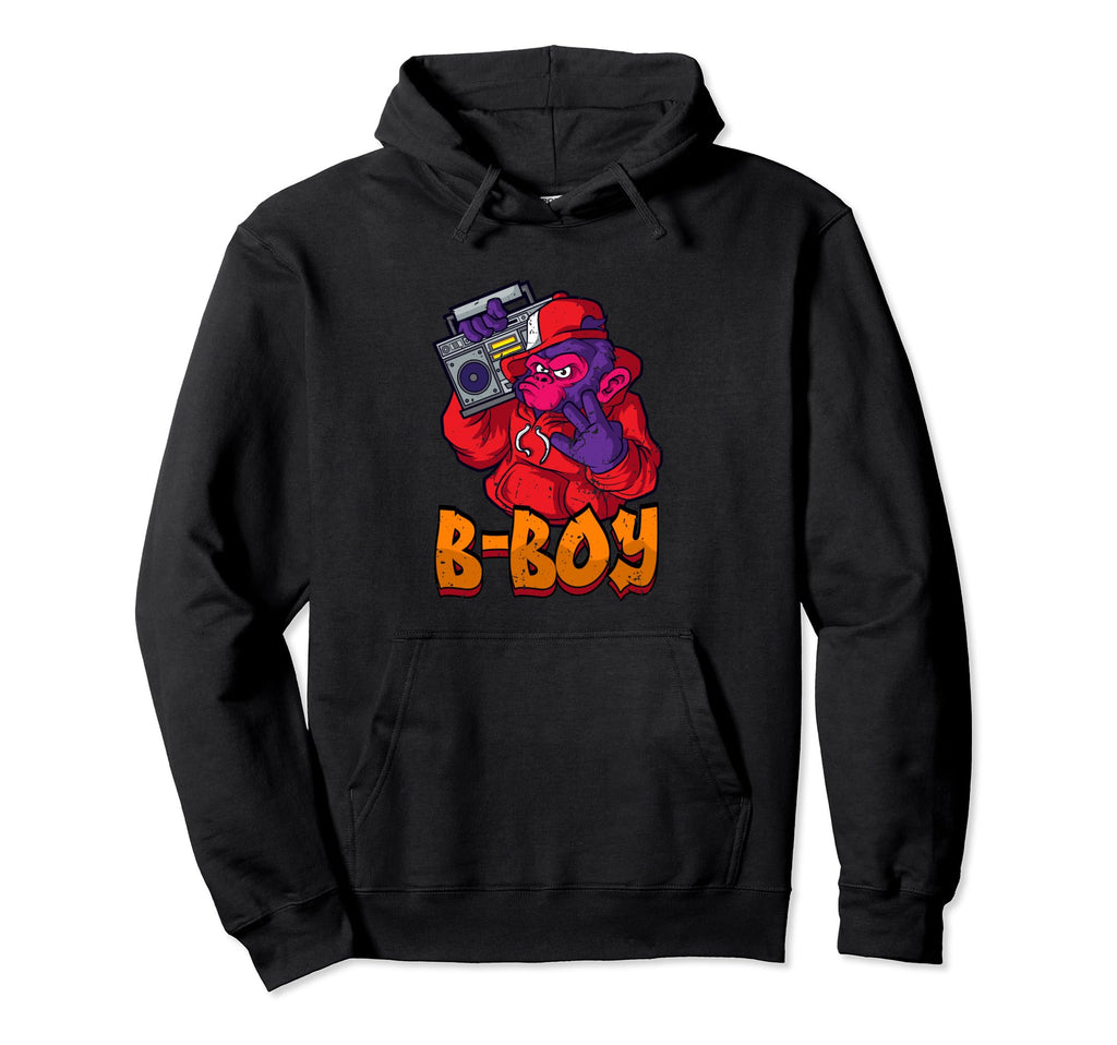 B Hip Hop Boombox Old School Rap Hoodie - Novelty Apparel for Adults - T-Shirt, Sweatshirt, Hoodie
