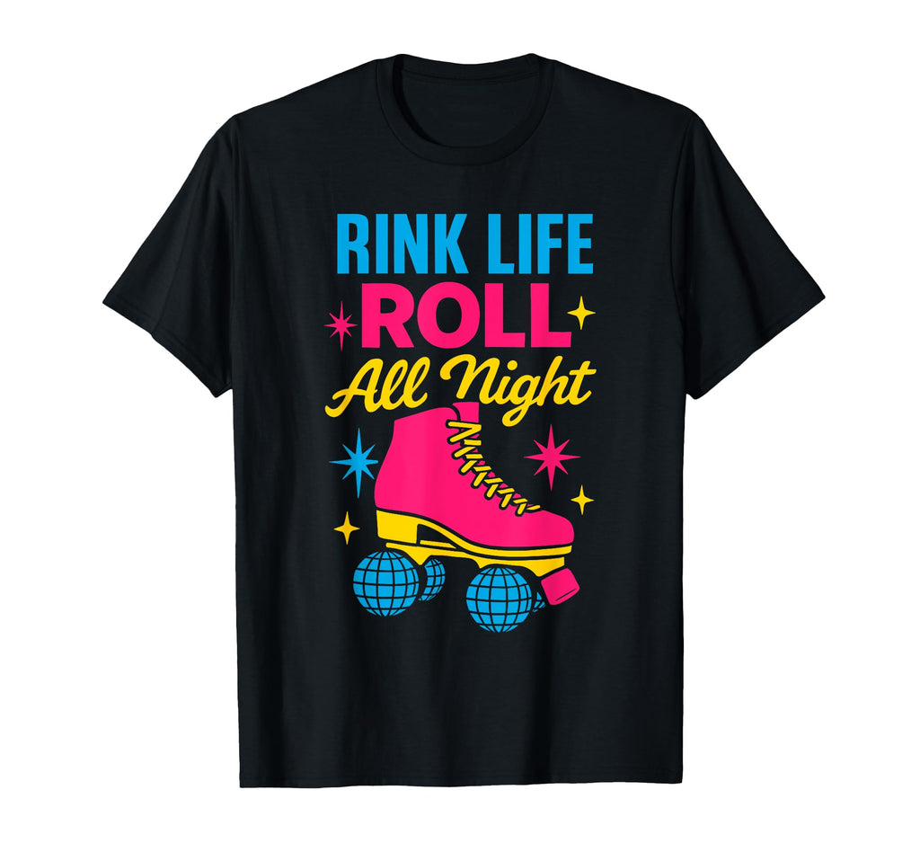 Roller Rink Crew Skate Disco Vibes Rink T-Shirt - Graphic Print Unisex - T-Shirt, Sweatshirt, Hoodie