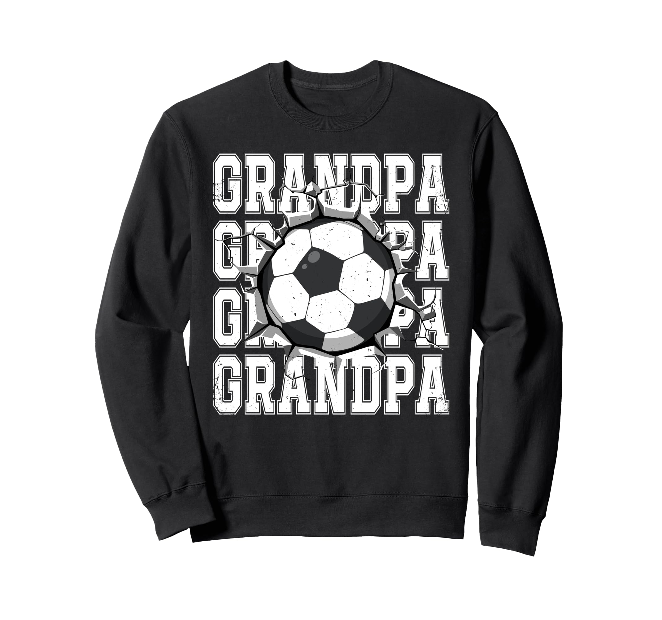 Soccer Grandpa Cracked Wall Sweatshirt - Fun Novelty Design Men Women - T-Shirt, Sweatshirt, Hoodie