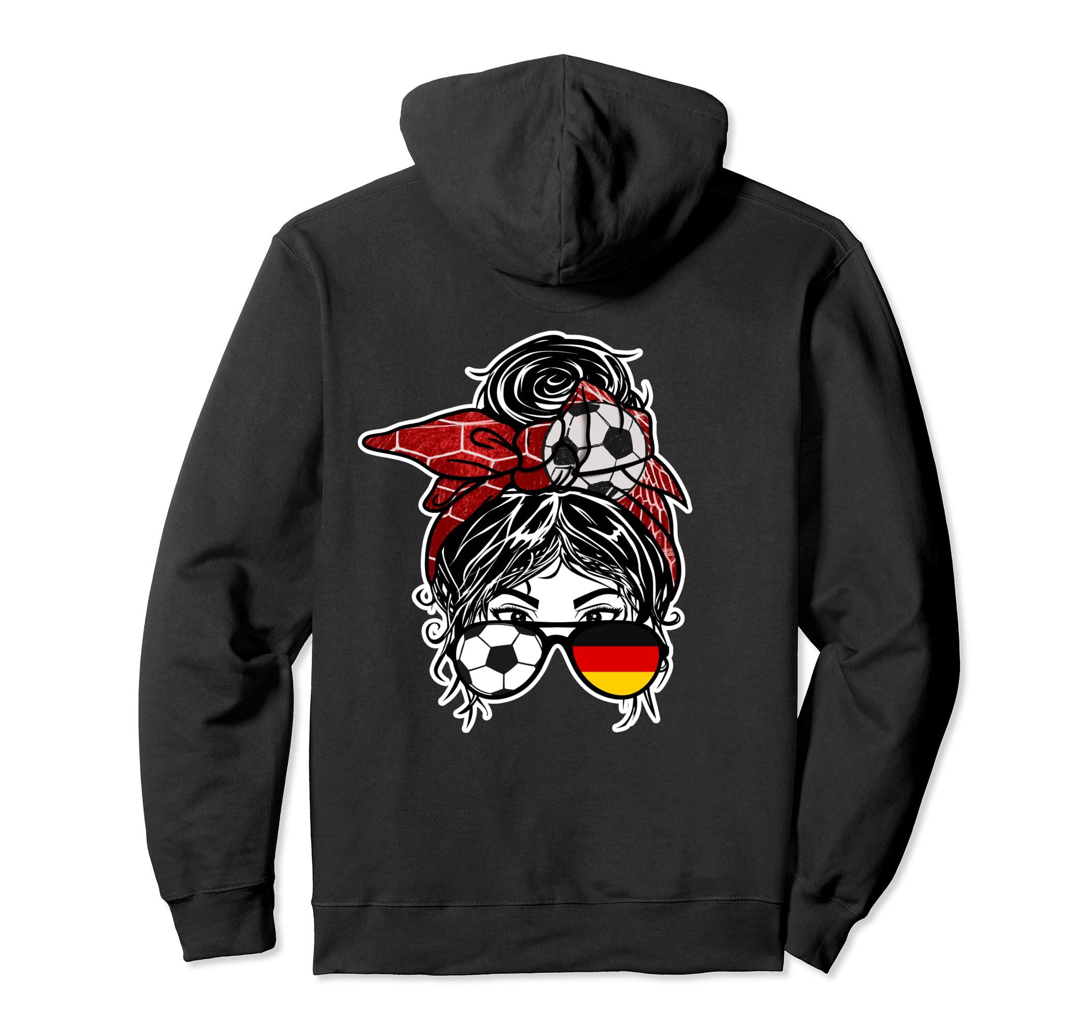 Messy Bun Hair German Soccer Germany Hoodie - Streetwear Style for Adults - T-Shirt, Sweatshirt, Hoodie