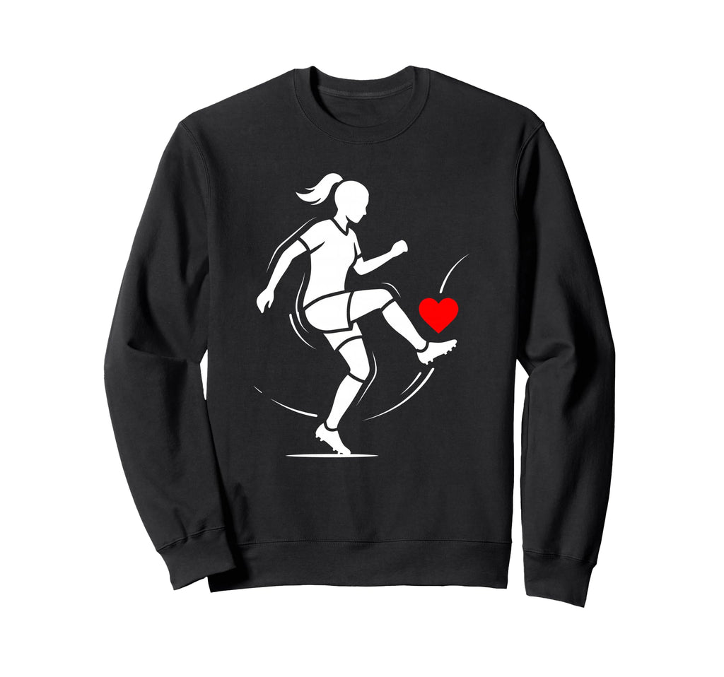 Soccer Valentines Day Heart Love Sweatshirt - Aesthetic Graphic Unisex - T-Shirt, Sweatshirt, Hoodie